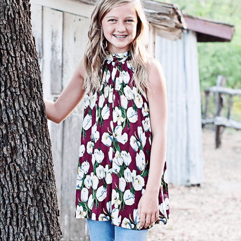 🌸Girls boutique A-line blouse with bow
